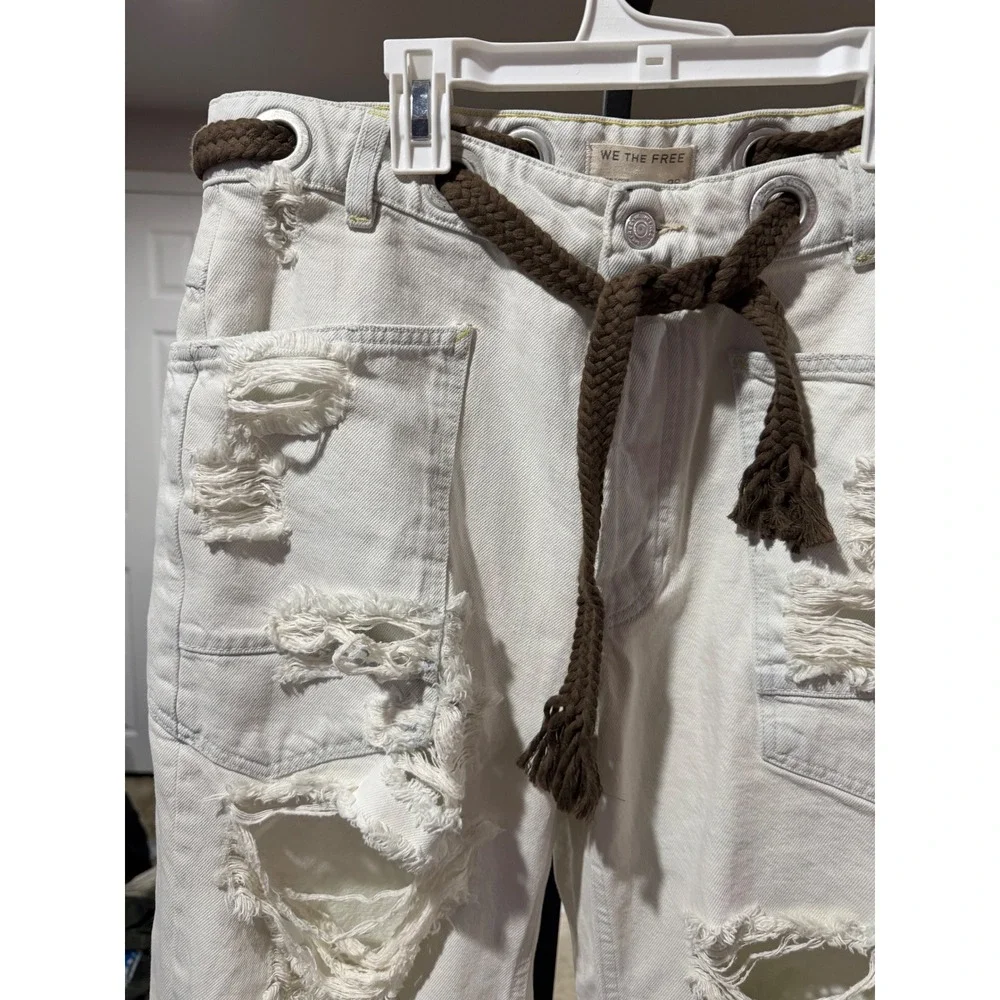 Free People We The Free Moxie‎ Barrel  White good luck Rope Belt 28 woman